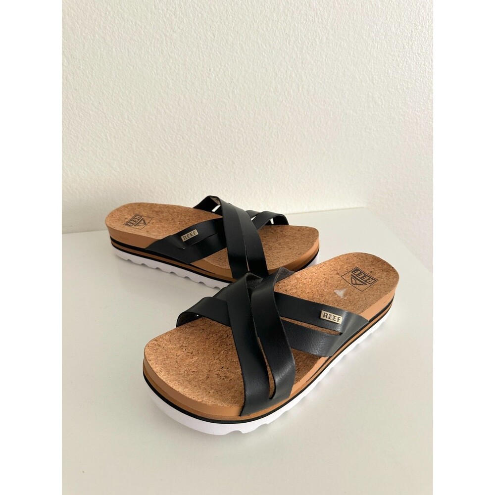 Reef Women's Cushion Bloom Hi Slide Sandals Platform Lug Sole Beach School Sz 9